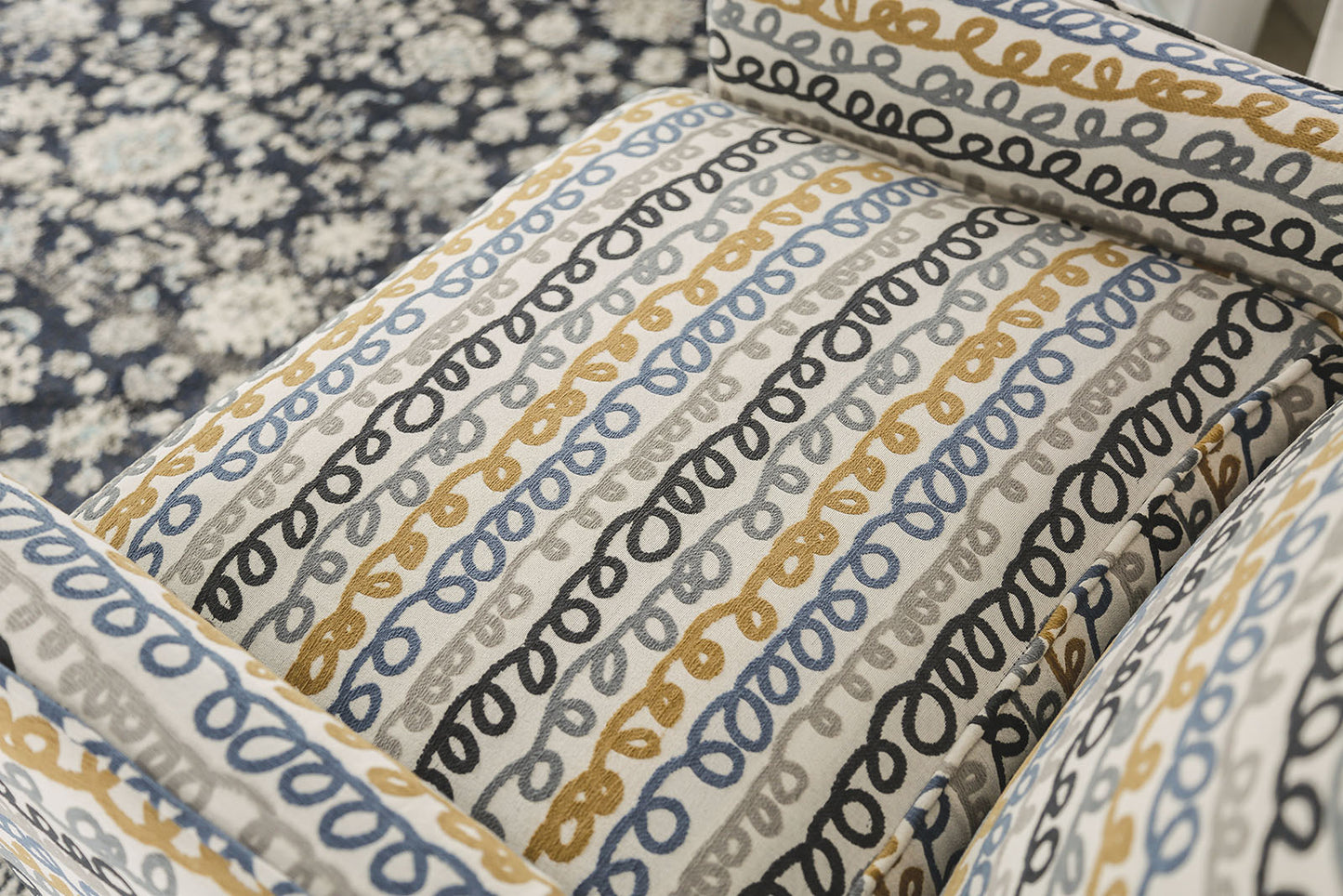 Furniture of America - Chancery Accent Chair in Gray/Navy - SM8194-CH-PT View 3