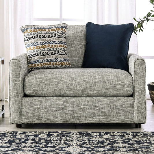 Furniture of America - Chancery Chair & Half in Gray/Navy - SM8194-CH View 1