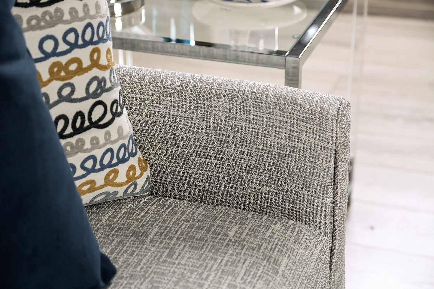 Furniture of America - Chancery Sofa in Gray/Navy - SM8194-SF View 4