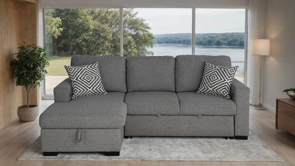 Furniture of America - Chatham Left-Chaise Sectional in Gray - FM64005GY-SECT-L View 2