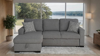 Furniture of America - Chatham Left-Chaise Sectional in Gray - FM64005GY-SECT-L View 2
