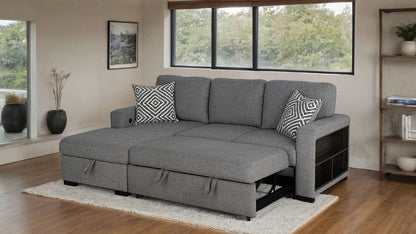 Furniture of America - Chatham Left-Chaise Sectional in Gray - FM64005GY-SECT-L View 3