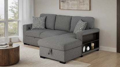 Furniture of America - Chatham Right-Chaise Sectional in Gray - FM64005GY-SECT-R View 4