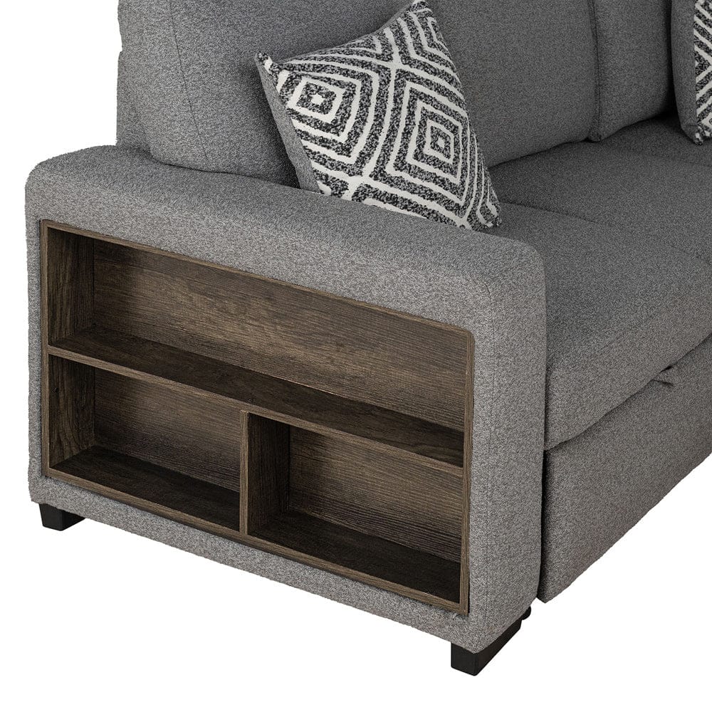 Furniture of America - Chatham Right-Chaise Sectional in Gray - FM64005GY-SECT-R View 6