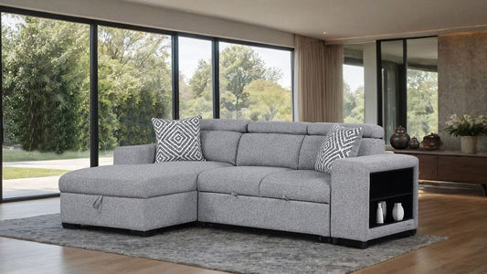 Furniture of America - Chatteris Left-Chaise Sectional in Gray - FM64000GY-SECT-L View 1
