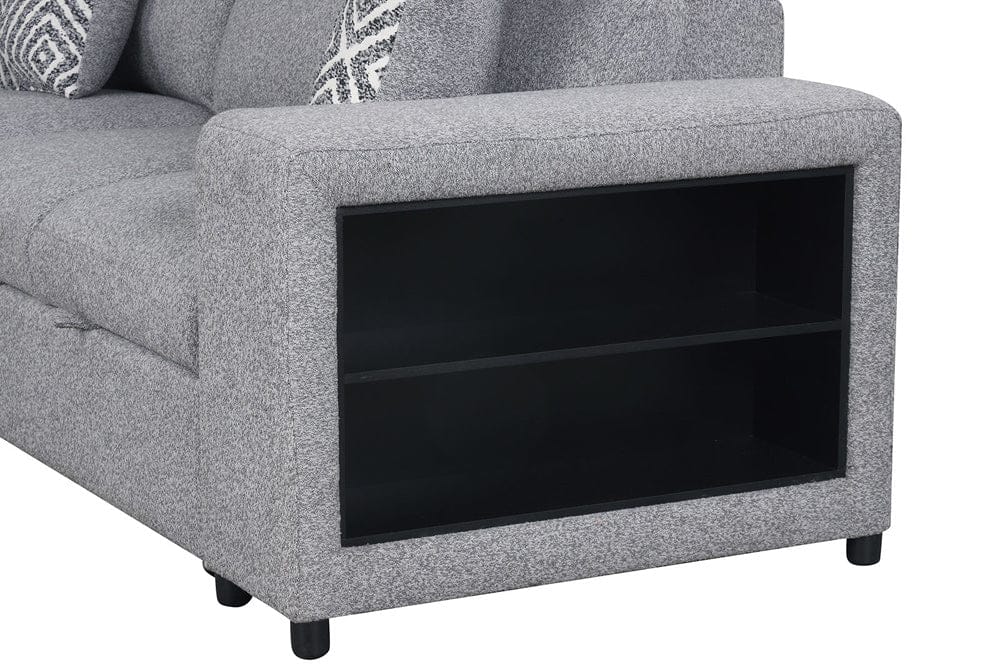 Furniture of America - Chatteris Left-Chaise Sectional in Gray - FM64000GY-SECT-L View 4