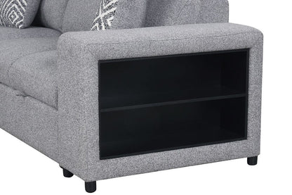 Furniture of America - Chatteris Left-Chaise Sectional in Gray - FM64000GY-SECT-L View 4