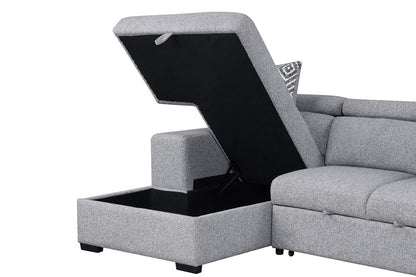 Furniture of America - Chatteris Left-Chaise Sectional in Gray - FM64000GY-SECT-L View 6