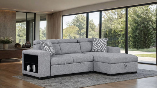Furniture of America - Chatteris Right-Chaise Sectional in Gray - FM64000GY-SECT-R View 1