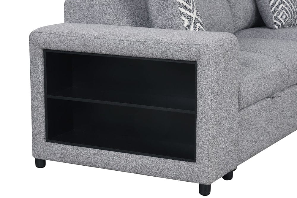 Furniture of America - Chatteris Right-Chaise Sectional in Gray - FM64000GY-SECT-R View 4