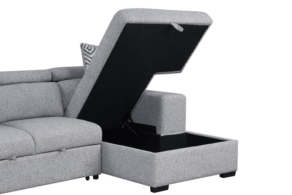 Furniture of America - Chatteris Right-Chaise Sectional in Gray - FM64000GY-SECT-R View 5