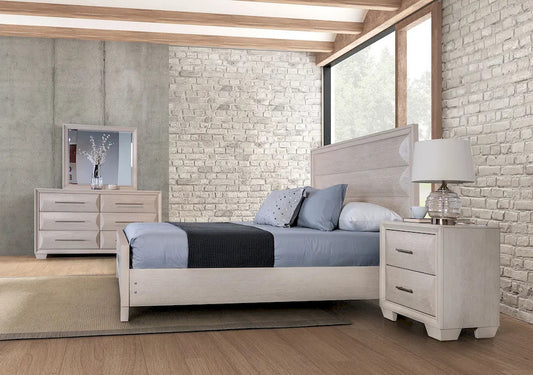 Furniture of America - Chemnitz - 4 Pc. Queen Bedroom Set w/ 2NS - White - FM7399WH-Q-5PC-2NS view 1