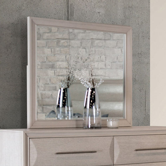 Furniture of America - Chemnitz Mirror in White Oak - FM7399WH-M View 1
