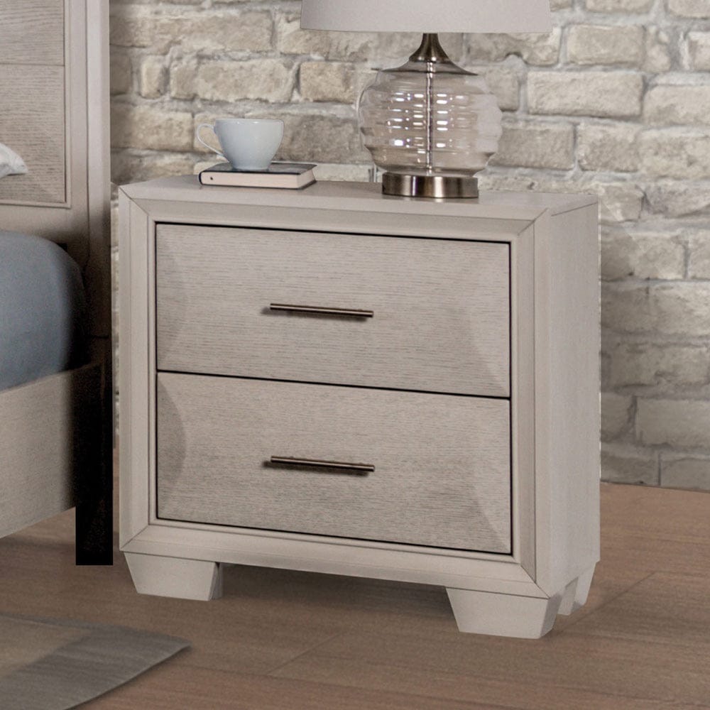 Furniture of America - Chemnitz Nightstand in White Oak - FM7399WH-N View 1