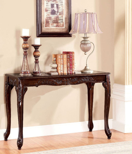 Furniture of America - Cheshire Sofa Table in Dark Cherry - CM4914S View 1