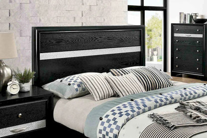 Furniture of America - Chrissy - 3 Pc. Queen Bedroom Set - Black - CM7552BK-Q-4PC view 3