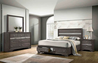 Furniture of America - Chrissy - 3 Pc. Queen Bedroom Set - Gray - CM7552GY-Q-4PC view 1