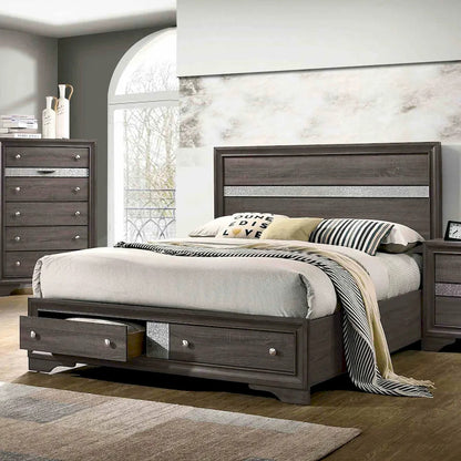 Furniture of America - Chrissy - 3 Pc. Queen Bedroom Set - Gray - CM7552GY-Q-4PC view 2