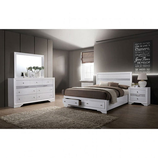 Furniture of America - Chrissy 4 Pc. Queen Bedroom Set in White - CM7552Q-4PC