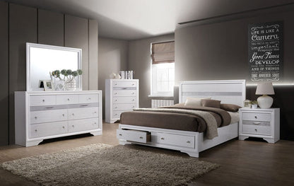Furniture of America - Chrissy 5 Pc. Queen Bedroom Set w/ Chest in White - CM7552Q-5PC-CHEST View 1