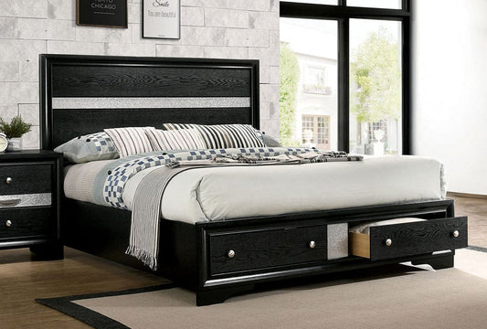 Furniture of America - Chrissy E.King Bed in Black - CM7552BK-EK-BED View 1