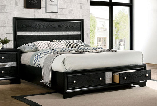 Furniture of America - Chrissy Queen Bed in Black - CM7552BK-Q-BED View 1