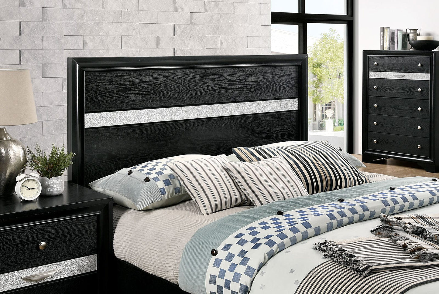 Furniture of America - Chrissy Queen Bed in Black - CM7552BK-Q-BED View 3