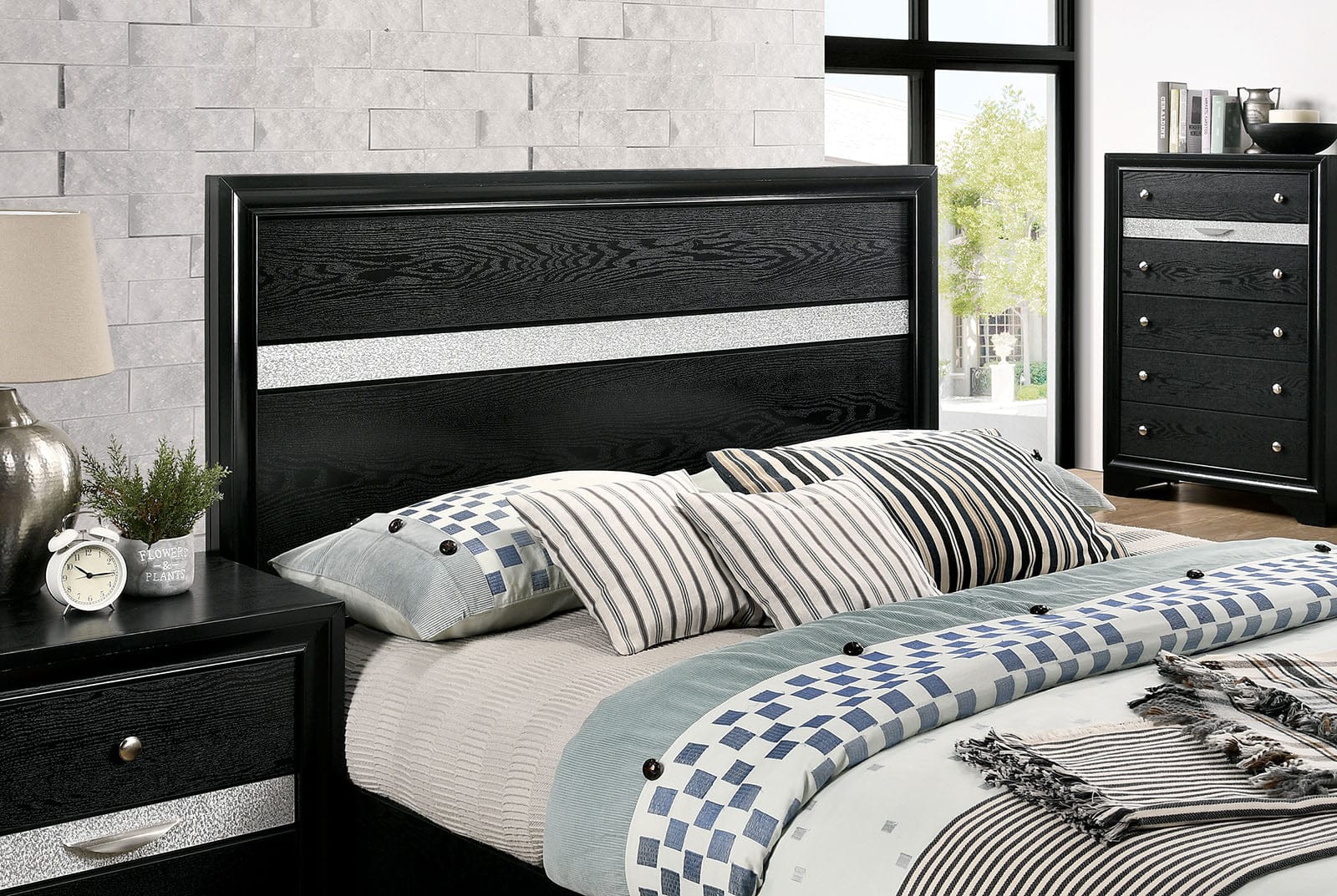 Furniture of America - Chrissy Queen Bed in Black - CM7552BK-Q-BED View 3