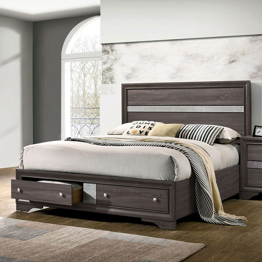Furniture of America - Chrissy Queen Bed in Gray - CM7552GY-Q-BED View 1