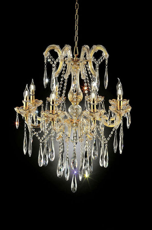 Furniture of America - Christiana 35"H Gold Ceiling Lamp in Gold - L9806H View 1