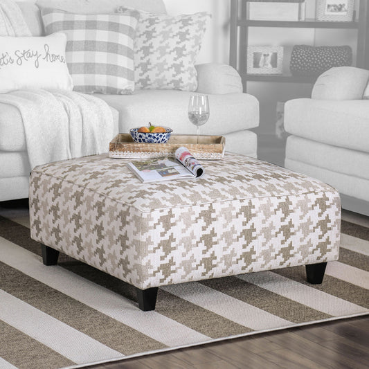 Furniture of America - Christine Ottoman in Light Gray/Pattern - SM8280-OT View 1
