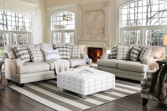 Furniture of America - Christine Sofa + Loveseat in Light Gray - SM8280-2PC View 1