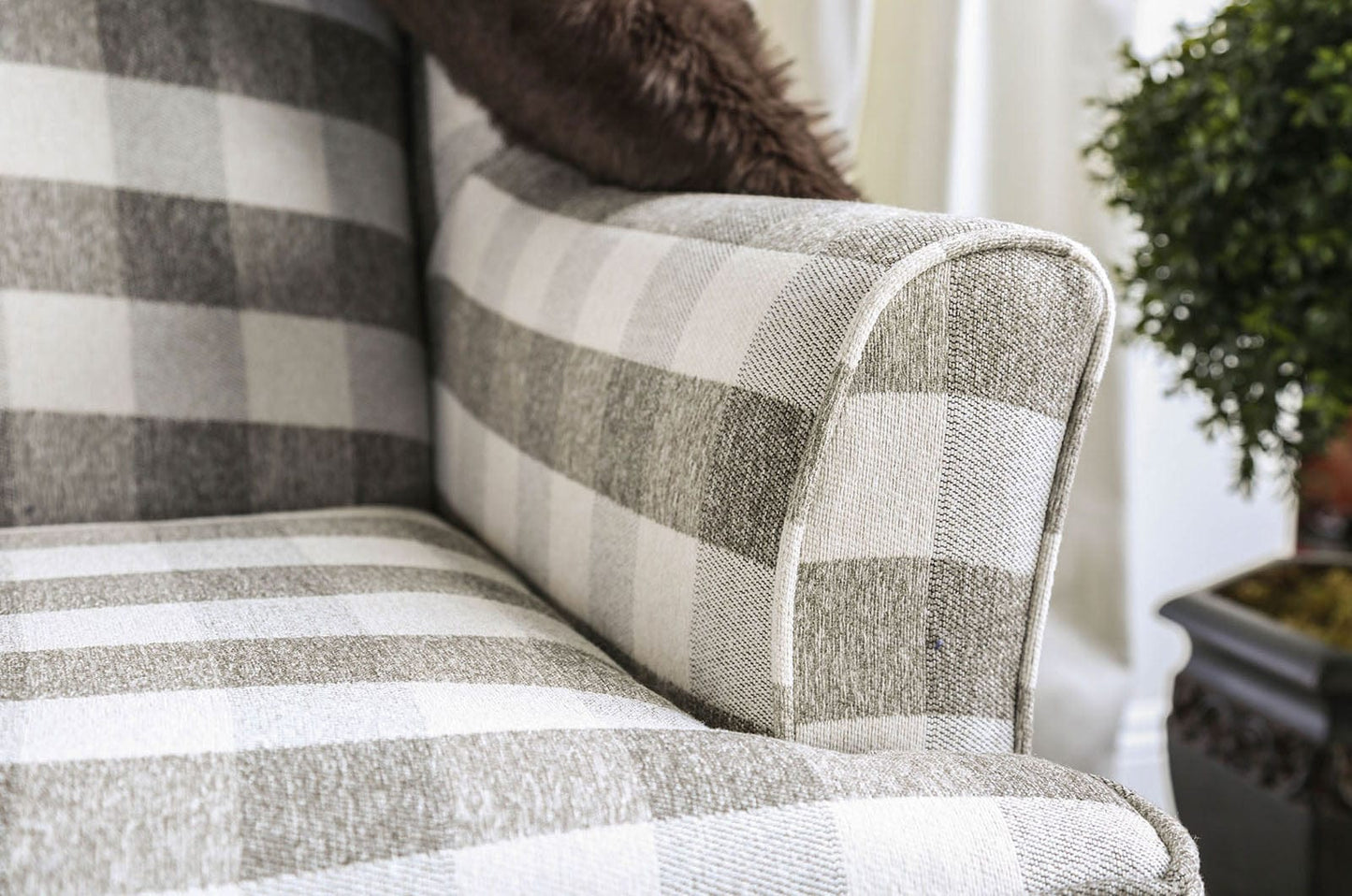 Furniture of America - Christine Sofa + Loveseat in Light Gray - SM8280-2PC View 3