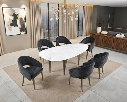 Furniture of America - Ciaran - Oval Dining Table - FM37024WH-OT-TABLE view 2