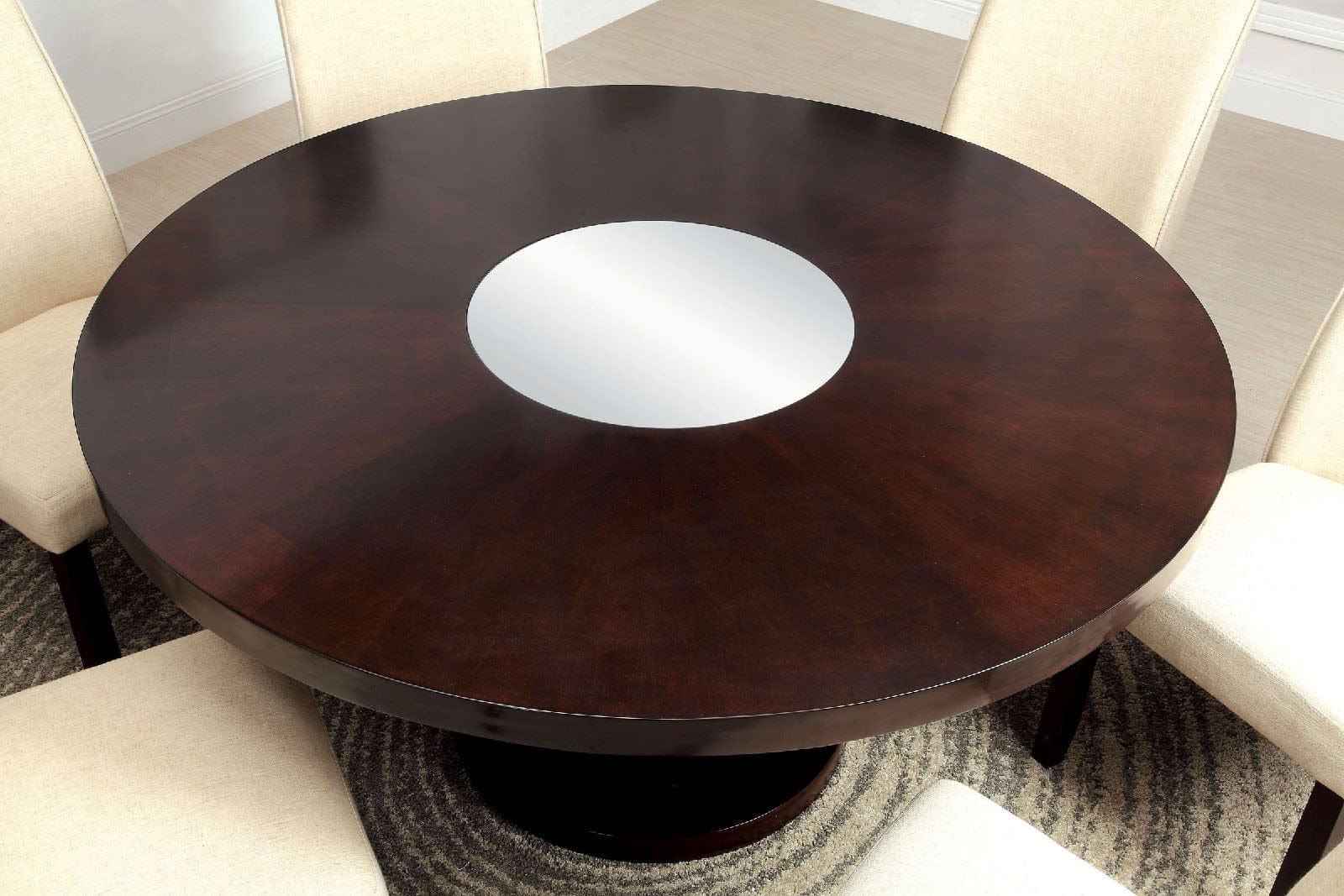 Furniture of America - Cimma Round Dining Table in Espresso - CM3556T-TABLE View 2