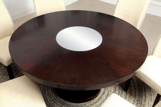 Furniture of America - Cimma Round Dining Table in Espresso - CM3556T-TABLE View 2