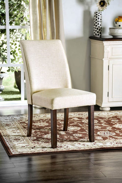 Furniture of America - Cimma Side Chair Set of 2 in Espresso/Ivory - CM3556SC-2PK View 1