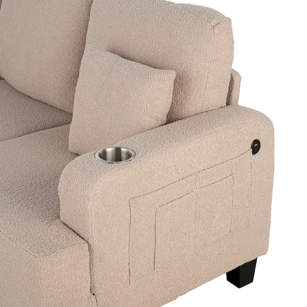 Furniture of America - Cinderford - Sofa, Beige - SL6936BG-SF-PK view 5