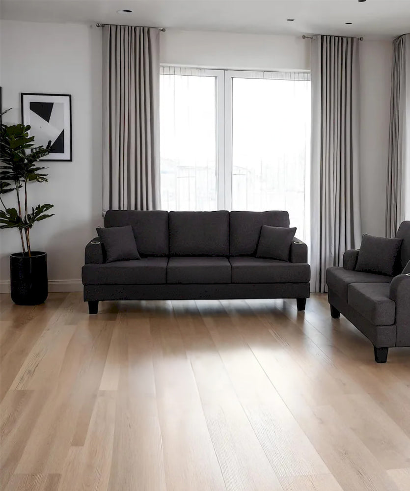 Furniture of America - Cinderford - Sofa, Dark Gray - SL6936DG-SF-PK view 1