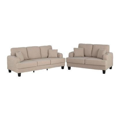 Furniture of America - Cinderford Sofa + Loveseat - SL6936BG-2PC View 1