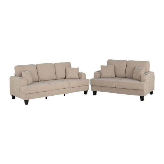 Furniture of America - Cinderford Sofa + Loveseat - SL6936BG-2PC View 1