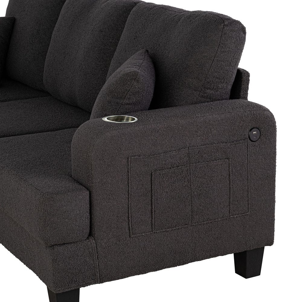 Furniture of America - Cinderford Sofa + Loveseat - SL6936DG-2PC View 2
