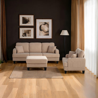 Furniture of America - Cinderford Storage Ottomen in Beige - SL6936BG-OT View 4