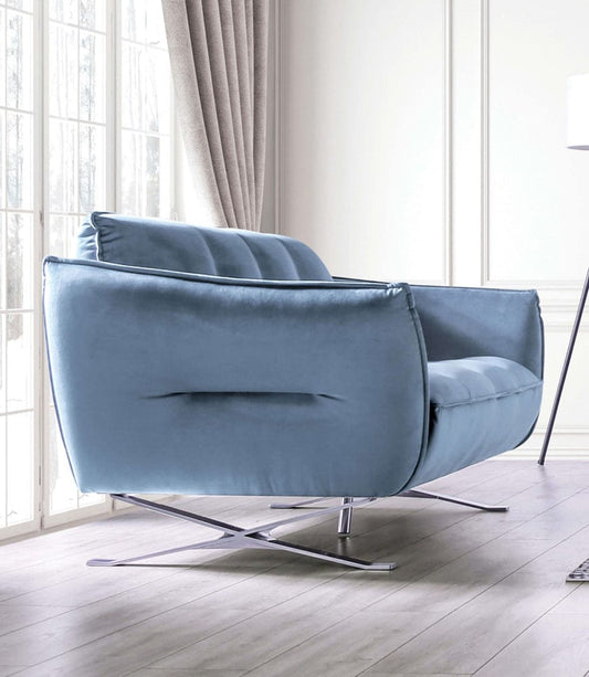 Furniture of America - Civellutino Loveseat in Light Blue - FM90004-LV-PK View 1