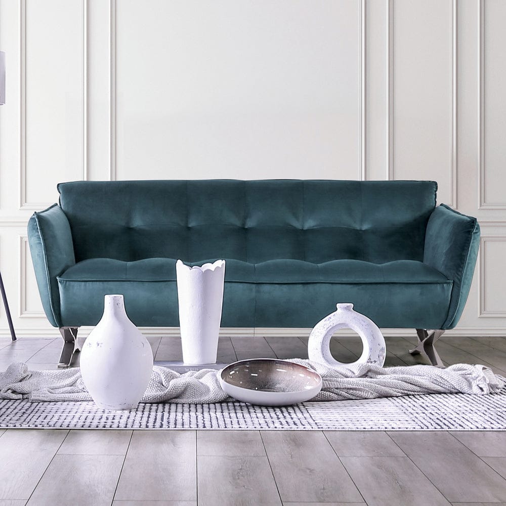 Furniture of America - Civellutino Sofa in Teal - FM90004TL-SF-PK View 1