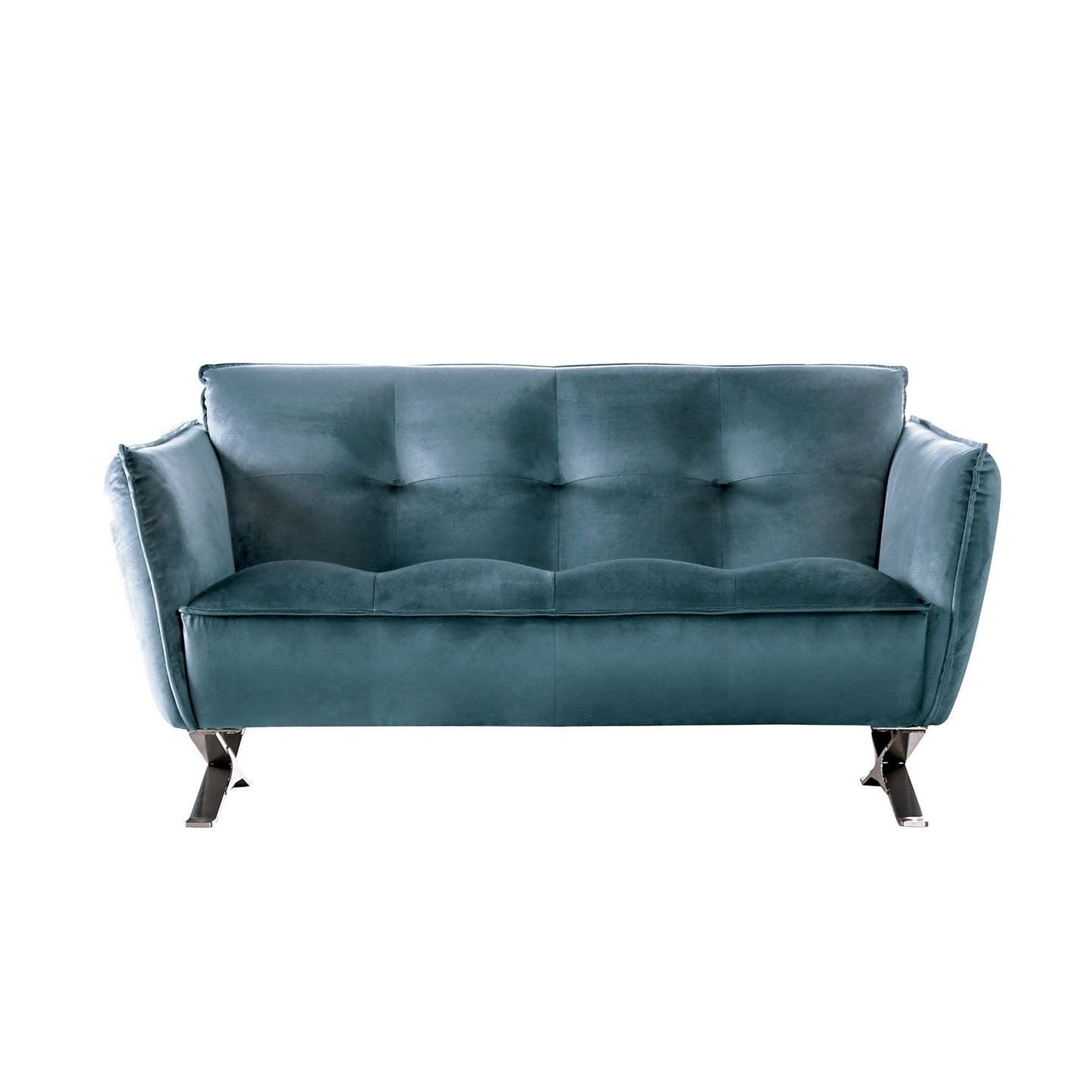 Furniture of America - Civellutino Sofa + Loveseat in Teal - FM90004TL-2PC View 2