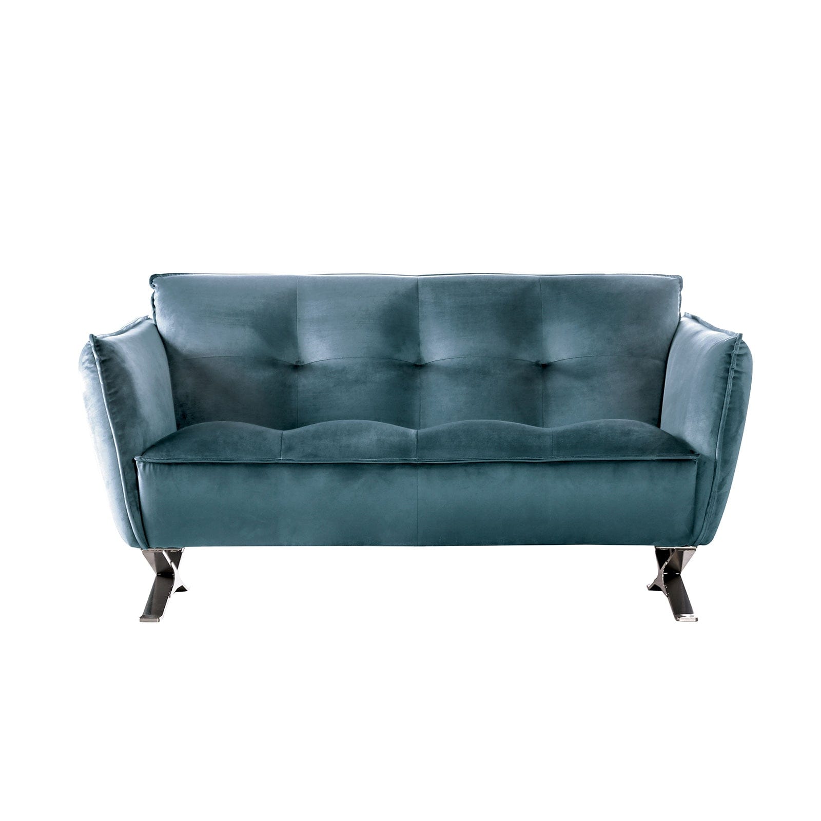 Furniture of America - Civellutino Sofa + Loveseat in Teal - FM90004TL-2PC View 2