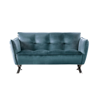 Furniture of America - Civellutino Sofa + Loveseat in Teal - FM90004TL-2PC View 2