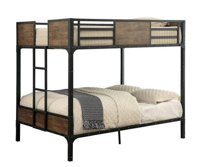 Furniture of America - Clapton Full/Full Bunk Bed in Black - CM-BK029FF View 1