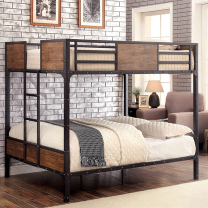 Furniture of America - Clapton Full/Full Bunk Bed in Black - CM-BK029FF View 2
